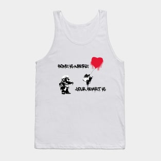 HOME HEART BLACK NO WALL Tank Top